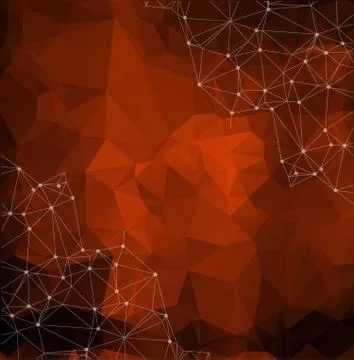 Orange polygon.Illustration of orange polygon background. Abstract geometry b Stock Illustration