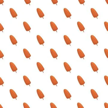 Orange popsicle repetitive pattern for summer dessert background Stock Illustration