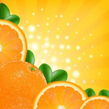 Orange poster Stock Illustration