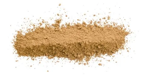 Orange powder isolated on white background Stock Illustration