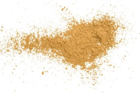 Orange powder isolated on white background Stock Photos