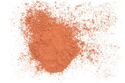 Orange powder isolated on white background Stock Photos