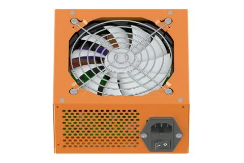 Orange Power Supply Unit Ilustración de archivo