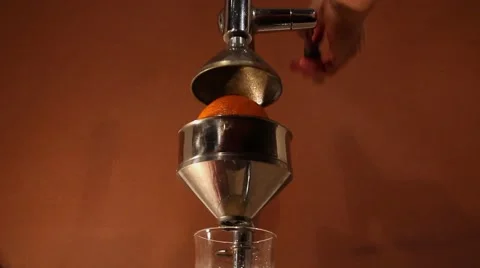 Orange press juicer Stock Footage 60240826