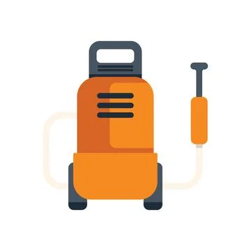 Orange pressure washer cleaning tool for washing cars and decks Stock Illustration