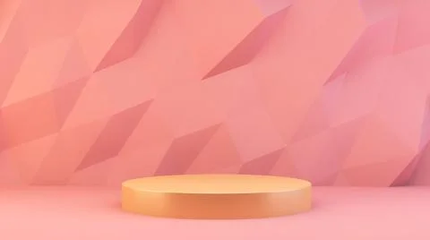 Orange product presentation platform Stock Illustration