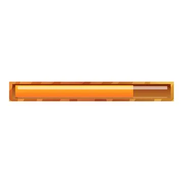 Orange progress bar showing loading status on white background Illustrazione stock