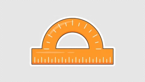 Orange protractor Stock Footage 336226774