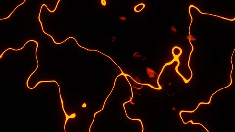 Orange Psychedelic Neon Lines Background VJ Loop in 4K Video stock 316899678