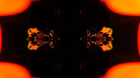Orange Psychedelic Transforming Pattern Background VJ Loop in 4K Stock Footage 344099778