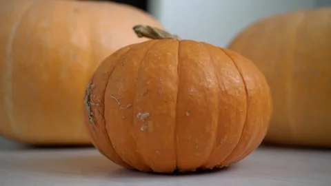 Orange pumpkin close-up Video stock 119071585
