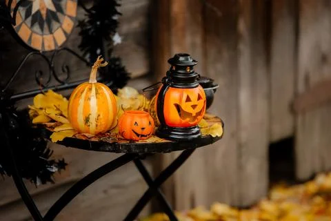 Orange Pumpkin for Halloween Stock Photos