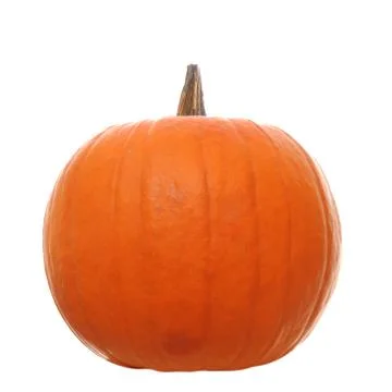 Orange pumpkin  isolated on a white background Stock Photos