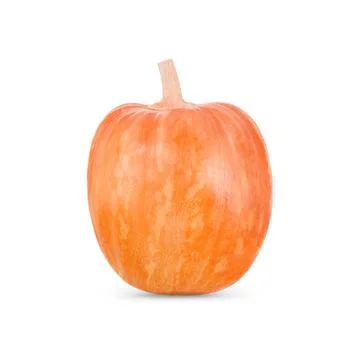 Orange pumpkin isolated on a white background with shadow. Stock Photos