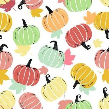 Orange Pumpkin Pattern Abstract Stock Illustration