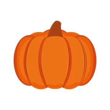 Orange pumpkin with simple and clean design Vector Stock Illustration