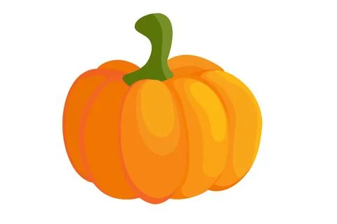 Orange pumpkin vector illustration. Pumpkin colorful icon Stock Illustration