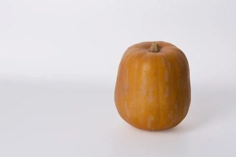Orange pumpkin on white background Stock Photos