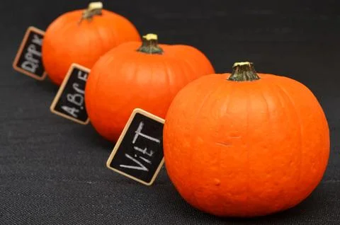 Orange pumpkins fruit Stock Photos