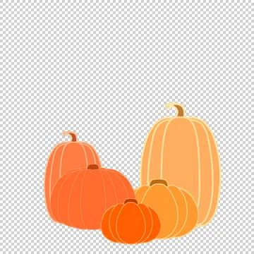 Orange pumpkins for Halloween Stock Illustration
