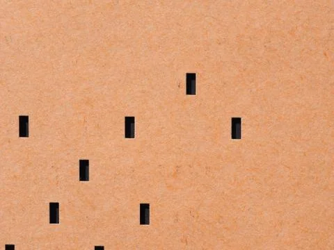 Orange punched card for programming Foto stock