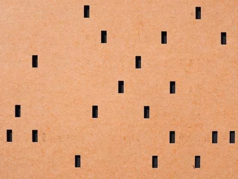 Orange punched card for programming 库存照片