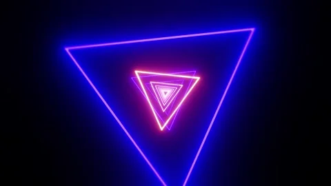 Orange purple rotated triangles VJ loop seamless show background0001-0240 Stock Footage 338443337