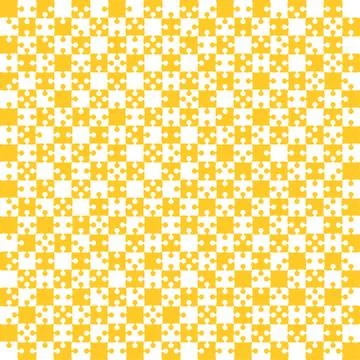 Orange Puzzle Pieces JigSaw - Vector - Field Chess Stock Illustration