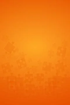 Orange Puzzles Pieces - Vector Illustration Jigsaw Stock Illustration