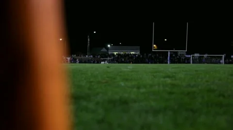Orange Pylon at Night Dolly Stock Footage 12590120