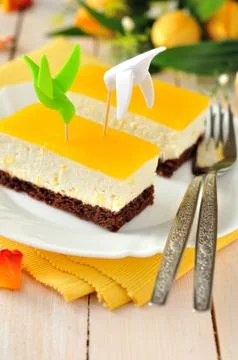 Orange Quark Cake Stock Photos