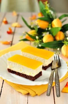 Orange Quark Cake Stock-Fotos