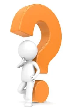Orange question mark Stock Illustration