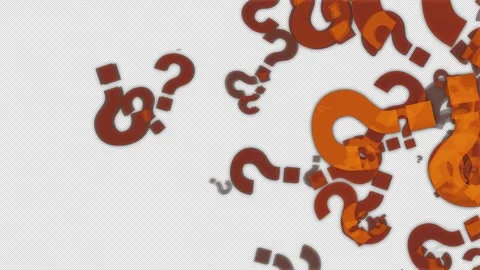 Orange Question Marks Graphic Animation Stock Footage 274410520
