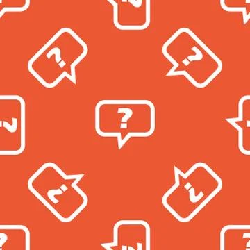 Orange question pattern Stock Illustration