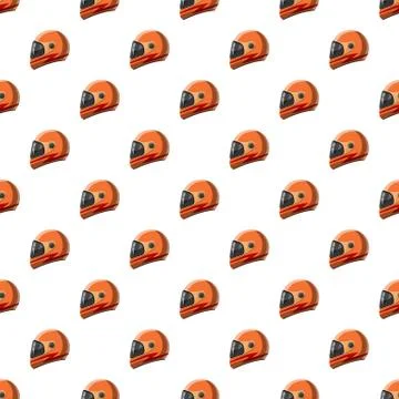 Orange racing helmet pattern 스톡 일러스트