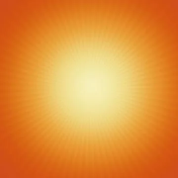 Orange radial burst background with rays from the star. Glow light flare effect Stock Illustration