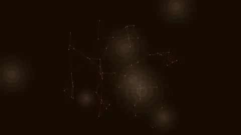 Orange radial plexus on dark background, corporate technology connection motion 스톡 동영상 342632038