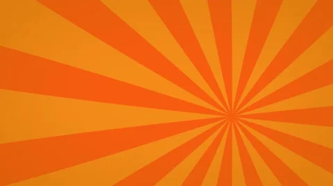 Orange radial spinning motion background seamless loop Video stock 42996775