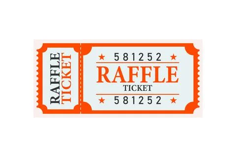 Orange raffle ticket icon Stock-Illustration