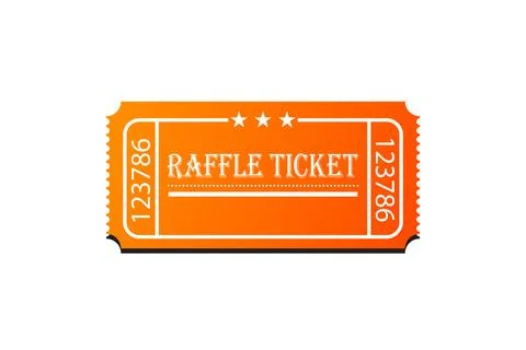Orange Raffle Ticket イラスト素材