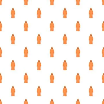 Orange raincoats repeated creating a seamless pattern design Stock Illustration