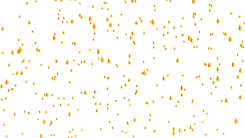 Orange Raindrops On a White Background Stock Footage 145380937
