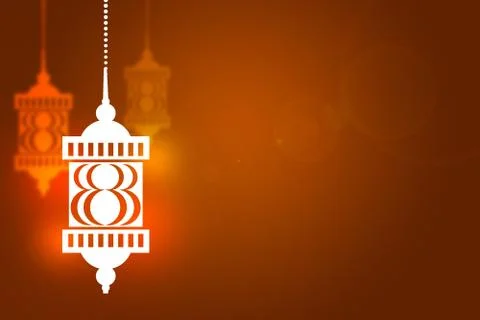 Orange Ramadan Background Stock Illustration