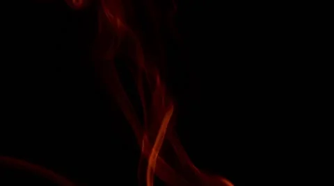 Orange Real Silky Smoke on Black Background Stock Footage