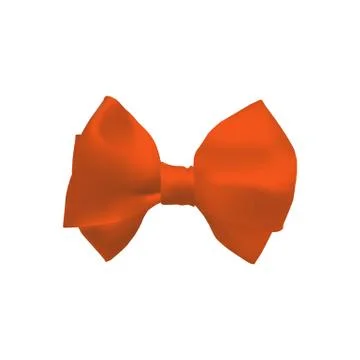 Orange realistic bow. Stock Illustration