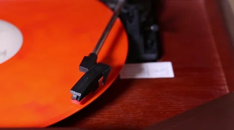 Orange Record Starting Stock Footage 49729320