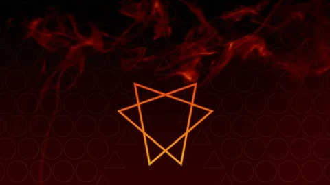 Orange rectangle and geometric shapes Stock Footage 109203947