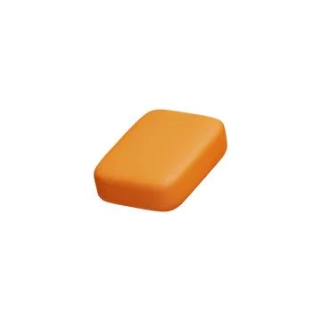 Orange rectangle gum pad 3D style, vector illustration Stockillustratie