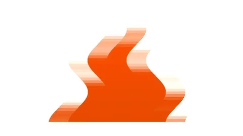 Orange rectangle waves on white background Stock Footage 99002573